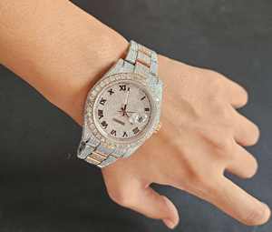 Montre Hip Hop en Moissanite et Diamant, Fabriquée en Acier Inoxydable, Du Décontracté au Formel, Conçue pour la Vie Quotidienne des Hommes - Product Image 3