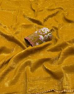 Nouvelle élégance Dressing tendance robe attrayante qualité supérieure mousseline de soie tissu Saree Blouse avec pierre travail femme fournisseur de mode - Product Image 6