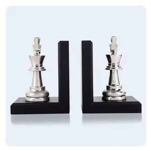 Silver Decorative Bookends Modern Design <b>Book</b> Stopper Metal Bookends for Office Home <b>Books</b> Holders Home Decoration Top Trending - Product Image 2