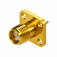 Connecteur coaxial RF à montage sur circuit imprimé, sonde cylindrique droite en laiton SMA femelle haute fréquence 20 GHz avec broche de 0,025 pouce