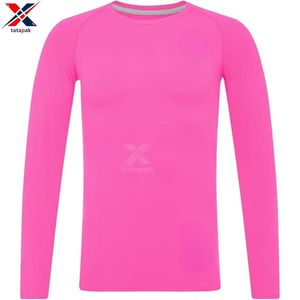 Camiseta Casual de Manga Larga con Cuello Redondo para Hombre, Logotipo Personalizado Bordado, Diseño a Cuadros, Transpirable, de Secado Rápido, 200 Gramos, Tejido de Lana Peinada - Product Image 6