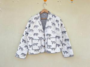 Veste de style kimono animalier, faite à la main, imprimée au bloc, en coton indien, vêtements pour femmes, toutes saisons - Product Image 3
