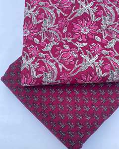High Quality <b>Medium</b> Weight Pure Cotton Twill Printed <b>Fabric</b> with Floral & Geometric Patterns for Women's Shirts & Apparel Craft - Product Image 4
