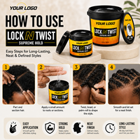 Gel coiffant super fixant Locks N Twist à l'extrait d'arbre à thé pour tresses et locks, 64 oz, fabrication sur mesure sous marque privée