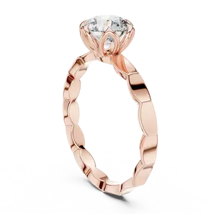 Anillo de compromiso floral con halo de diamantes y joyería elegante para cada ocasión - Product Image 2