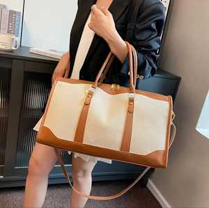 Venta caliente bolsa de ropa durante la noche PU cuero mujer diseñador impermeable Duffle Duffel bolsa de viaje - Product Image 2