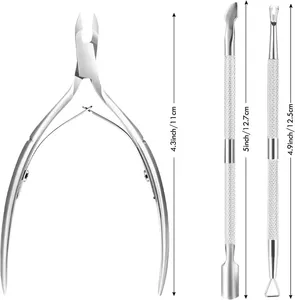 Pinces à cuticules en gros Logo personnalisé Pinces d'angle à ongles durables Manche antidérapant Outils de manucure PAR ANAAIF ENTERPRISES - Product Image 3