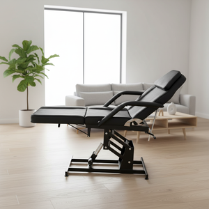 Facial <b>Chair</b> Electric Motor <b>Black</b> Spa Beauty Salon <b>Chair</b> Adjustable Portable Metal Frame High-Density Sponge Personal Protective - Product Image 6