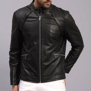 Chaqueta de Cuero para Hombre, Cómoda, Suave, de Alta Gama, Entrega Rápida, Talla Regular, Temporada de Invierno, Chaqueta de Motociclista de Cuero para Hombre - Product Image 5