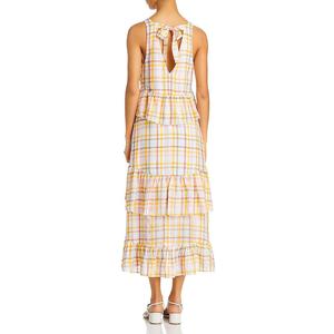 Abito Estivo da Donna Cinq a Sept, Bianco con Scollo a V in Tessuto Chiffon - Product Image 2