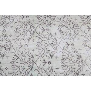 พรมวินเทจลายดอกไม้สีขาว ขนาด 2.8x6.3 ฟุต ผลิตในตุรกี ทำจากขนสัตว์ - Product Image 5