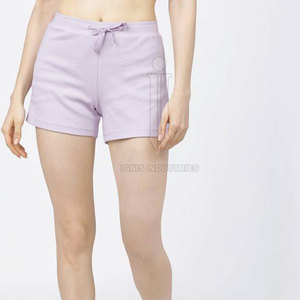 Pantalones cortos de mujer 2024, venta al por mayor, pantalones cortos de algodón de verano con logotipo personalizado para mujer - Product Image 1