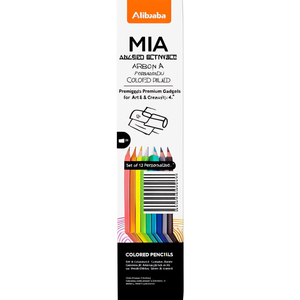 Set di 12 Matite Colorate Personalizzate MIA, Gadget Premium per Arte e Creatività - Product Image 3