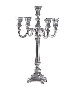 Bougeoir de mariage en métal et Aluminium, Base carrée, finition nickelée, décoration de maison de luxe, bougeoir - Product Image 1