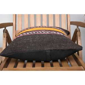 Almohada Kilim de lana marrón de 18x18 pulgadas, cojín estampado esponjoso de lujo, pluma tejida con estampado cuadrado Vintage para ropa de cama, Navidad - Product Image 5