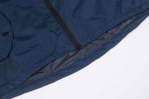 Veste coupe-vent de qualité supérieure pour homme, style décontracté, coupe ajustée, couleur unie, col montant et épaisseur contrastée - Product Image 6