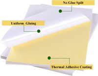 Lziheng 100 feuilles A4 papier autocollant brillant blanc mat auto-adhésif étiquettes arrière collantes faites durable BOPP pour l'impression d'étiquettes