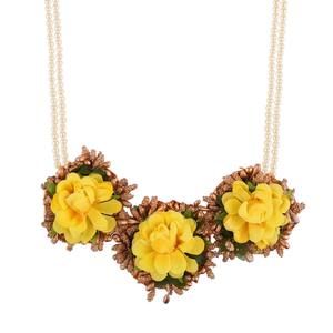 Handmade Bridal Fashion Jewelry Set Stylish Mehndi Flower Includes Necklace Tikka Ring Rose <b>Bracelet</b> Weddings Islamic Style - Product Image 2