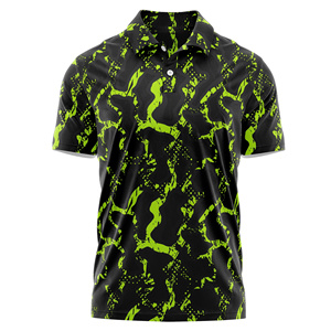 Camisa de Golf de Manga Corta para Hombre, de Lujo y Calidad, con Logotipo Bordado en 3D, Tela Jersey de Spandex/Poliéster Sólida, Antiarrugas, Corte Regular - Product Image 5