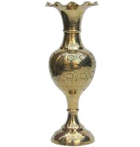 Venta al por mayor de florero de latón de diseño raro con base de esmalte negro, florero de calidad superior al por mayor para decoraciones - Product Image 3