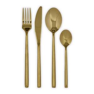 Juego de Cubiertos de Latón Dorado Mate Pulido, Duradero y Ligero, Ideal para Comidas Familiares y Cenas Formales - Product Image 5