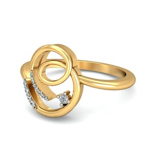 Ishi แหวนเพชร18K สีทองตกแต่งห้องแล็บ - Product Image 4