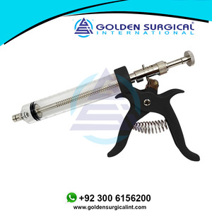 1 Pc Animal 50ml Continuous Injection <b>Syringe</b> Revolver Plastic Handle <b>Veterinary</b> Automatic Vaccination Gun for Cow Pig Sheep - Product Image 3