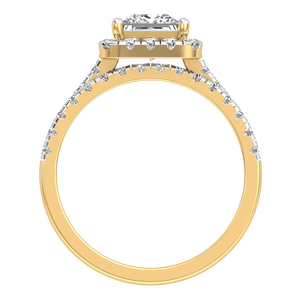 Bague de fiançailles et de mariage en or massif 9 carats pour femme, diamant de laboratoire taille princesse, 1,66 carats, clarté VS, couleur EF, luxe, certifiée IGI - Product Image 5