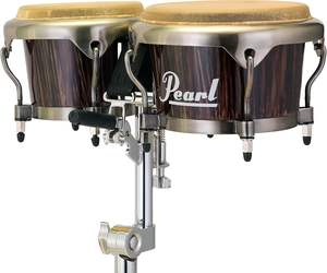 Bongos de Fibra de Madera Serie Pearl Elite, Color Chocolate Oscuro PWFB100DX - Product Image 2
