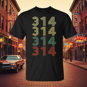 T-shirt vintage St Louis rétro années 80, code postal 314, design Missouri, taille adulte unisexe - Product Image 3
