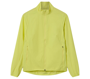 SPRINT SPORTS Unisex Full Zip Windproof Eco-Friendly Quick Dry <b>Cycling</b> <b>Jacket</b> Long Sleeve Mustard Color 100% Polyester Adult - Product Image 1