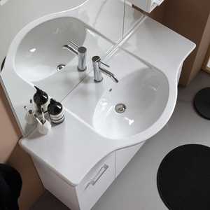 105cm White Export Floor-Standing Bathroom Cabinet with Sink and <b>Mirror</b> Ravenna <b>Wall</b> Unit <b>Set</b> - Product Image 3