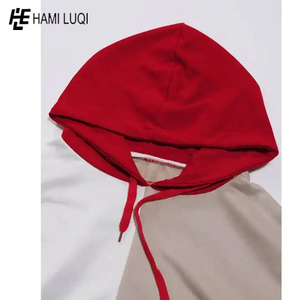 เสื้อสเวตเตอร์มีฮู้ดโอเวอร์ไซส์ผ้าฝ้ายแขนยาวโอเวอร์ไซส์ผ้าฟลีซหนาเปิดไหล่ปล่อยแบบคลาสสิกสำหรับผู้ชาย - Product Image 5