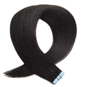 คลิปต่อผมเรมี่สีดำธรรมชาติ # ผมตรงแบบ 1b ซุปเปอร์ดับเบิ้ลดรอว์น - Product Image 1