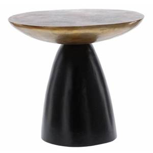 Taburete de metal y aluminio para sala de estar, taburete de fundición con acabado dorado, muebles de consola con incrustaciones de hueso - Product Image 2