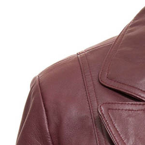 Chaqueta de Cuero de Cordero para Mujer, Calidad Premium, Estilo Motero, Ecológica, para Invierno, Transpirable, Resistente al Viento e Impermeable, Tinte Liso, Personalizable - Product Image 6