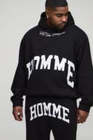 Survêtement Boxy surdimensionné de grande taille le plus vendu pour hommes ensemble sweat à capuche et survêtement tendance pour homme à ourlet fendu, survêtement personnalisé en gros