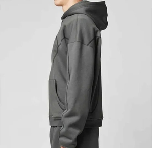 เสื้อฮู้ดผ้าฝ้ายพิมพ์ลายไซส์ใหญ่พิเศษขนาด350กรัมเสื้อมีฮู้ดสำหรับผู้ชายกำหนดโลโก้ได้เอง - Product Image 3