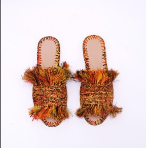 Handmade Raffia Sandals - Boho Chic Beach Footwear - Women's Summer <b>Shoes</b> Handmade Raffia , Gift Idea - Product Image 2