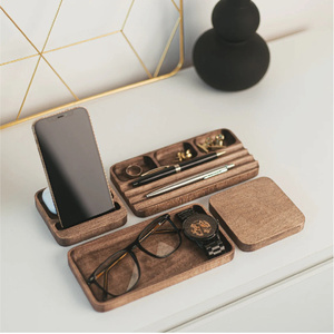 <span class=keywords><strong>Plateau</strong></span> <span class=keywords><strong>de</strong></span> rangement en bois pour <span class=keywords><strong>bureau</strong></span>, style classique antique, multifonction, cadeau pour la maison et le <span class=keywords><strong>bureau</strong></span>, pour hommes, anniversaire, fête des pères, personnalisable - Product Image 1