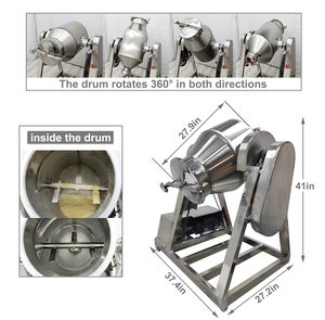 Nueva Mezcladora de Polvo Seco TECHTONGDA, Mezcladora de Tambor para Alimentos, Granuladora, Tambor Mezclador de 7.9 Galones, 110V - Product Image 3