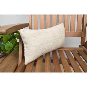 Almohada de lana Kilim turca Beige Premium, almohada decorativa de lujo de 8x16 pulgadas, estilo tejido con patrón esponjoso Vintage para ropa de cama - Product Image 2