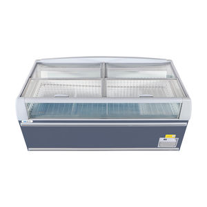Congélateur commercial écologique de l'île de réfrigérant R290 coffre en verre coulissant pour le stockage des aliments congelés - Product Image 1