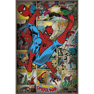 Affiche murale en papier durable Marvel Retro Comic Spider-Man - Product Image 1