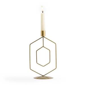 Élégant porte-bougie chauffe-plat en fer forgé artisanal avec découpes décoratives modernes pour un style intérieur sophistiqué - Product Image 3