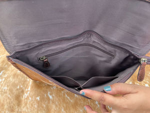 กระเป๋าสะพายคาดลำตัวหนังวัวแท้สำหรับผู้หญิงผมแบบตะวันตก - Product Image 5