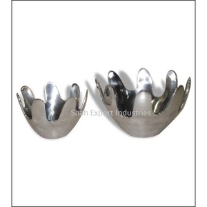 Custom Design Metal Salad Bowl Food Serving Bowl Dinnerware Home Ad Hotel Tabletop Bowl Handmade Silver Finished - Product Image 6