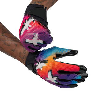 Factory Professional Sticky Palm American Football Receptor Lineman Guantes acolchados Transpirable Impreso Adulto Joven Tamaño Características - Product Image 6