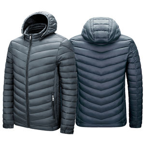 Manteau d'hiver brillant de Style High Street pour hommes meilleure qualité veste en duvet bouffante personnalisée col à capuche tissu tissé Promotion de la qualité - Product Image 5