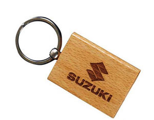 Porte-clés en bois LOGO personnalisé, porte-clés uni, porte-clés LASER - Product Image 3